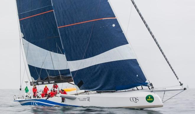 Ludde Ingvall's recently revamped 100-ft Maxi CQS endured a slow last leg down the Derwent River - Rolex Sydney Hobart Yacht Race ©  Rolex/Daniel Forster http://www.regattanews.com